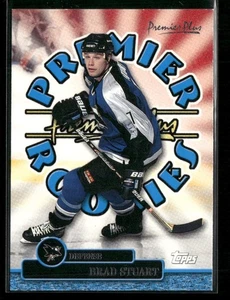 1999-00 Topps Premier Plus #PR2 Brad Stuart San Jose Sharks Premier Rookies Card - Picture 1 of 2