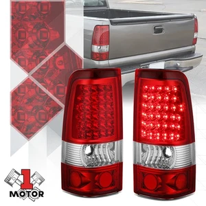 Cromo/Rojo *LED COMPLETO* Luz Trasera Lámpara de Freno para 99-03 Chevy Silverado/GMC Sierra - Imagen 1 de 8