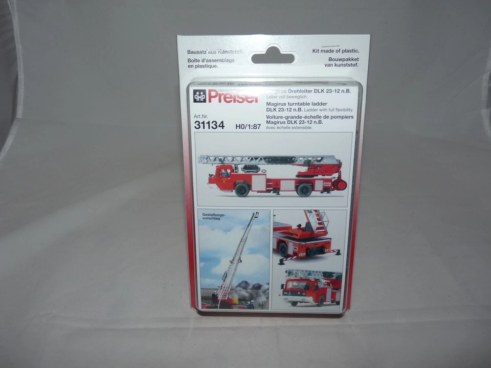 Preiser 31134 Magirus Drehleiter DLK 23-12 n.B. Leiter voll beweglich Feuerwe... - Bild 1 von 1