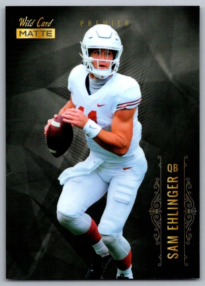 2021 Wild Card Matte White Sam Ehlinger Texas Longhorns #MBC-24 - Image 1 of 2