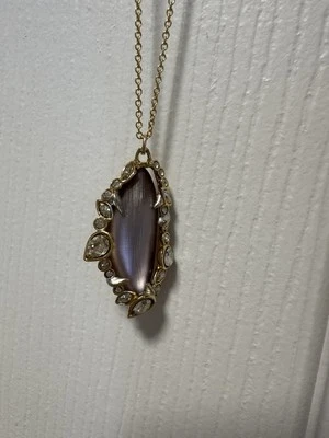 "Alexis Bittar Lucita púrpura con collar de cristal 18""-20""" Foto 1 de 4