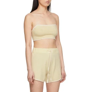Lisa Yang Kiyo Track Short Selah Bandeau Bra Size 1 S / M Cashmere Cream Yellow - Picture 1 of 14