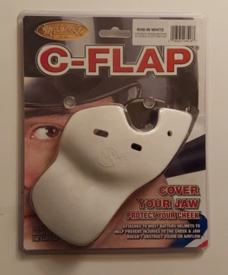 Accesorio de casco de béisbol Markwort con solapa en C negro para jugadores diestros blanco Foto 1 de 2