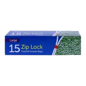 60 Large Zip Lock Food and Freezer Storage Bags 23cm x 25cm 4 Box - Picture 1 of 1