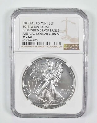 MS69 2013-W Burnished Annual Set - American Silver Eagle NGC - Image 1 of 2