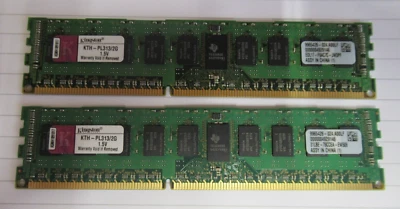 Kingston KTH-PL313/2G 4GB 2x2GB PC3-10600 DDR3-1333MHz ECC CL9 240P DIMM Memory - Image 1 of 4