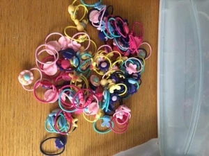 100Pc Girls Elastic Hair Ties Colored Mini Ponytail Holder - Picture 1 of 1