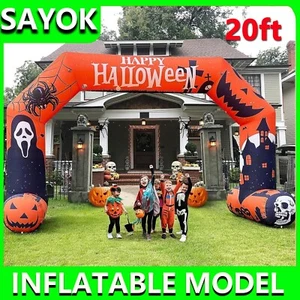 20ft/6M Halloween Orange Inflatable Arch Decoration With built-in 250W Blower - Picture 1 of 11