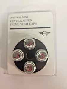 OEM Mini Cooper Valve Stem Caps Cooper S Logo 36110429652 - Picture 1 of 2
