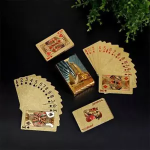 Dubai Gold Foil Poker Cards Waterproof Paper Playing Cards Party Table Gambling - Picture 1 of 12