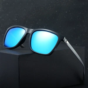 Herren UV400 polarisierte quadratische Gläser Autofahren Sonnenbrille Outdoor Angeln Sport täglich - Bild 1 von 8