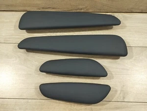 BMW E46 M3 Convertible Cabrio Black NEW Nappa Leather Door Panel Armrest Pads - Picture 1 of 6