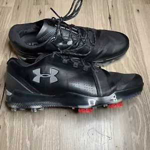 Under Armour Spieth 3 Golf Shoes Black Carbon Fiber Men’s Size 7.5 3021204 001 - Picture 1 of 5