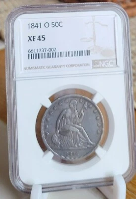 1841-O Seated Liberty Half Dollar  NGC  XF45 - Image 1 of 2