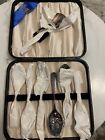 2   Viners Fruit Demitasse Spoons And Sugar Spoon Sheffield England Silver Plated