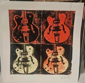 Raro poster serigrafato firmato Gretsch chitarra Tim Armstrong Rancid TimebombPunk - Foto 1 di 12