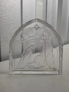 Weihnachtskrippe klar Bleikristall Avon Glas Figur Weihnachten - Bild 1 von 2