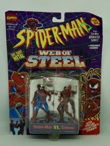 NUEVAS figuras de acción vintage Toybiz 1994 Marvel Spiderman vs. Carnage Web of Steel - Imagen 1 de 8