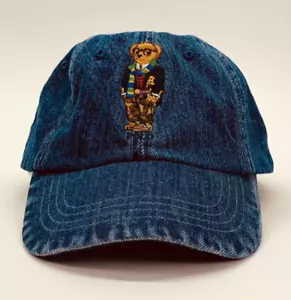 Polo Bear Ralph Lauren Leather Strap Hat Camo Pants W/ Glasses, Scarf Design - Picture 1 of 10