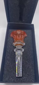 ROSENTHAL PIOMBO CRISTALLO VERSACE MEDUSA LUMIERE AMBRA ARANCIONE TAPPO BOTTIGLIA VINO - Foto 1 di 8