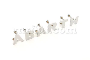 Fiat 600 850 Abarth Script Chrome 20 mm Emblem New - Imagen 1 de 1