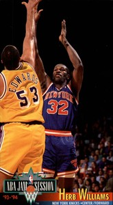 1993-94 Jam Session New York Knicks Basketball Card #155 Herb Williams