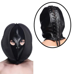 Maschera integrale bondage cappuccio bdsm schiavo costrittivo sadomaso fetish - Foto 1 di 4