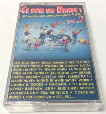 CE SOIR ON DANSE VOL 2 Tape Cassette 40 SUCCES NON STOP POUR FAIRE LA FETE - Image 1 of 4