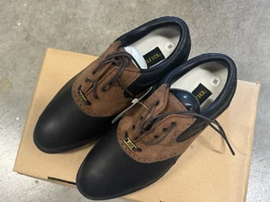 Mizuno black/brown golf shoes 8.5 Wide - New In Box - Picture 1 of 5