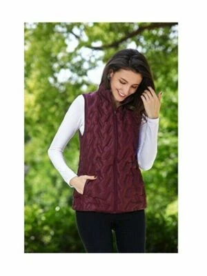 TANGERINE WOMEN'S LIGHT WEIGHT FULL ZIP VEST, BURGUNDY *CHECK FOR SIZE* - Image 1 of 2