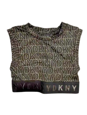 Sujetador deportivo Dkny negro/amarillo con logotipo talla 6 nuevo con etiquetas  Foto 1 de 2