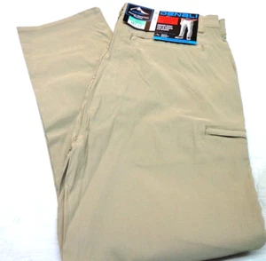 DENALI Earthen Khaki Technical Pants -Side Zipper Media Pocket NWT 34/30 - Picture 1 of 6