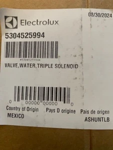 Electrolux genuino / 5304525994 Frigidaire válvula de entrada de agua triple solenoide - Imagen 1 de 1