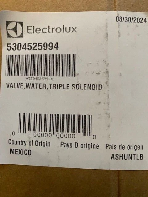 Electrolux genuino / 5304525994 Frigidaire válvula de entrada de agua triple solenoide Foto 1 de 1