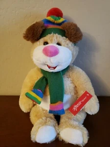 Unwrap The Magic HAPPY DOG W/ COLORFUL HAT SCARF 18" Plush Stuffed Animal - Picture 1 of 4