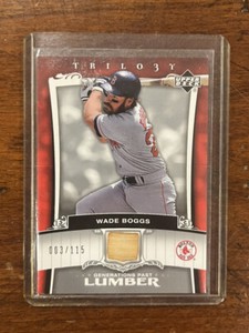 2005 Upper Deck Trilogy Generations Past Materials Bat /115 Wade Boggs #PA-WB