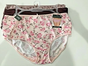 LAURA ASHLEY 3ER PACK SLIPS: GEBLÜMT/ AUBERGINE/ GEBLÜMT/ GRÖSSE: 2X - Bild 1 von 3