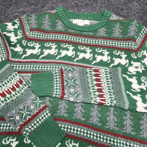 Aspen Mens Holiday Christmas Sweater Reindeer Nordic Fair Isle Snowflake Small - Picture 1 of 10