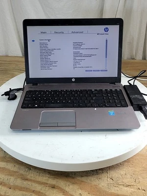HP PROBOOK 450 G1 F2P37UT-ABA Laptop Intel Core I3-4000M 4GB 500GB SEE NOTES - Image 1 of 4