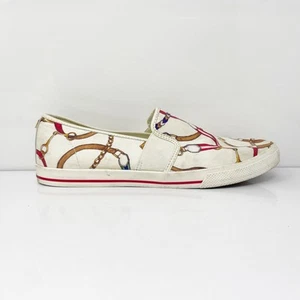 Lauren Ralph Lauren Womens Jinny White Slip On Casual Shoes Sneakers Size 11 B - Picture 1 of 12