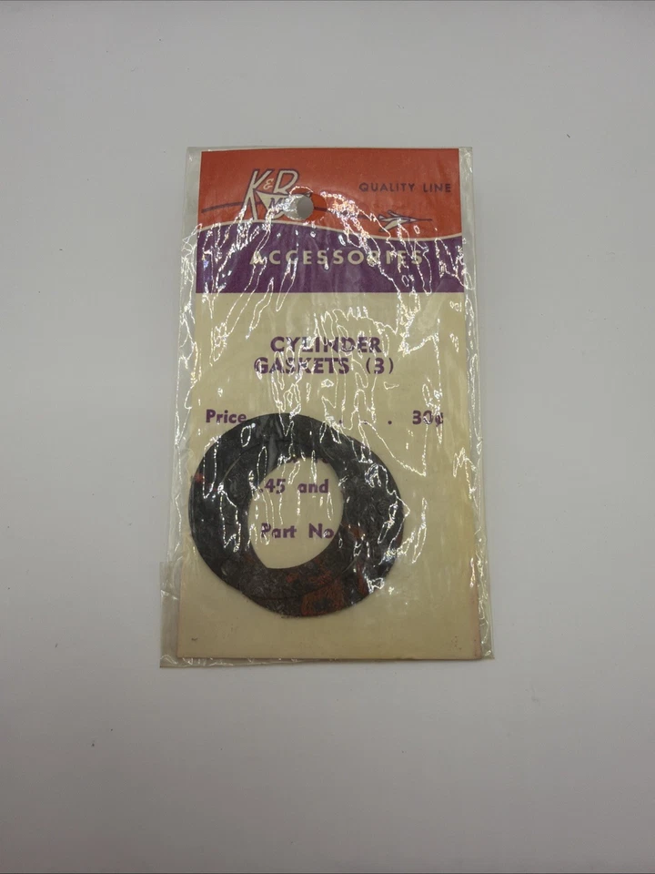 K&B Original Cylinder Gaskets (3) Part 45-9 For Torpedo .45 New Sealed NOS B111 - Image 1 of 1