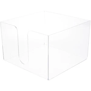 Soporte para servilletas de acrílico transparente Plymor 6,25" x 9,25" x 9,25" (para servilletas de 7,5" x 8,5") - Imagen 1 de 2