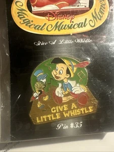 Disney pin Magical Musical Moment Give a Little Whistle Pinocchio Jiminy Cricket - Picture 1 of 4