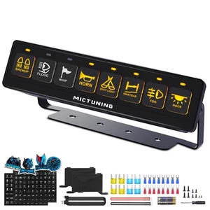 MICTUNING BC80 8-Gang Wireless Switch Panel ON-OFF Relays Circuit Box Car Marine - Picture 1 of 8