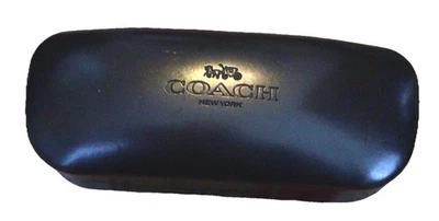 Estuche para gafas Coach New York auténtico negro con cubierta dura gafas de sol gafas Foto 1 de 4