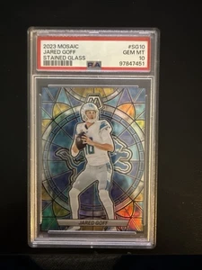 2023 Panini Mosaic Stained Glass Jared Goff Case Hit #SG10 PSA 10 - Picture 1 of 2