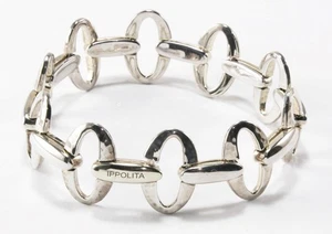 IPPOLITA GLAMAZON CLASSICO 925 STERLING SILVER OVAL LINK CHAIN BRACELET - Picture 1 of 7