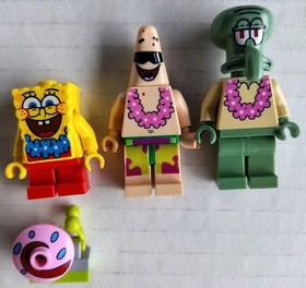 Lego 3818 Bikini Bottom Undersea Party Fig Lot Spongebob Squidward Patrick Star 