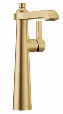 Moen Flara Single Hole Vessel High Bathroom Faucet – Brushed Gold (S6982BG) - Image 1 of 4