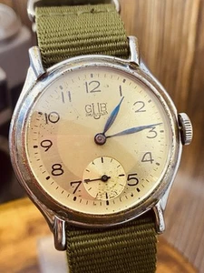Reloj Pulsera Militar Alemán Mecánico Original Raro De Colección GUB Glashutte #8266 - Imagen 1 de 24